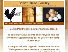 Tablet Screenshot of bollithpoultry.com